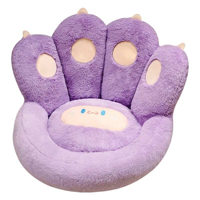 Cojín de asiento para sofá, con forma de pata de gato, semicerrado, grueso y acolchado, para sala de estar y oficina, adorable y divertido.
