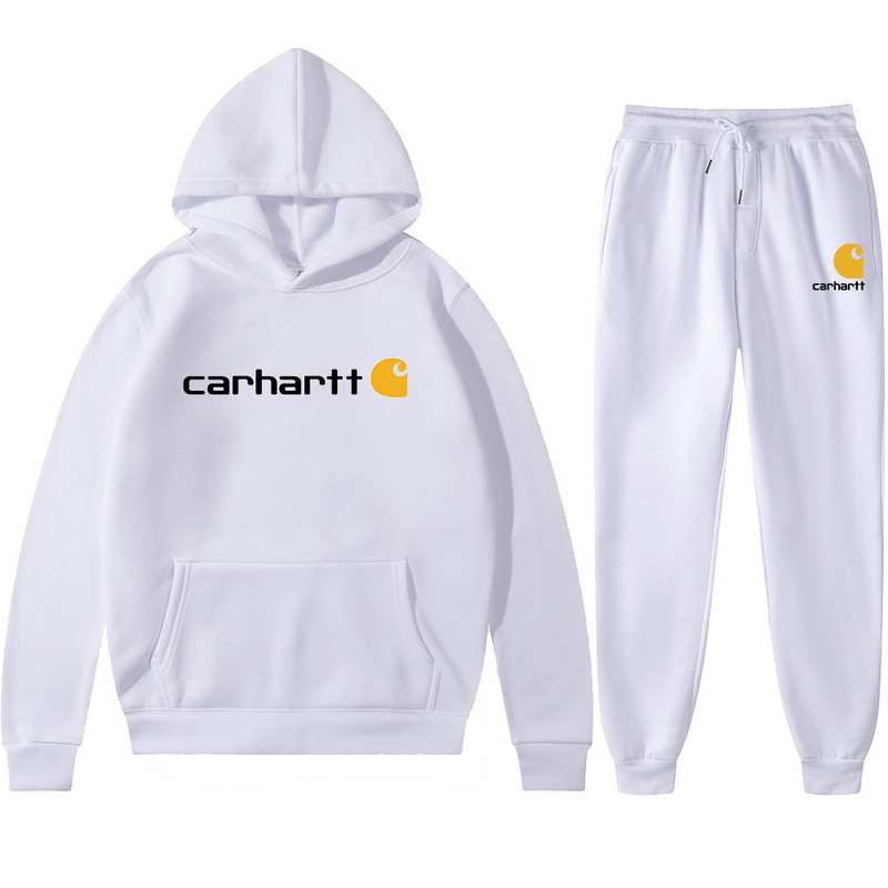 Men's Autumn Hooded Suit Trendy Brand Carhartt Mango Letter Sweatshirt Cross-Border Velvet Hoodie Trend