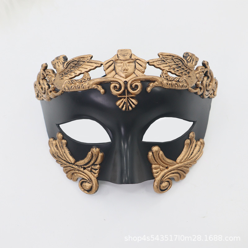Estilo explosivo transfronterizo, fiesta de bar, fiesta de carnaval, accesorios de fiesta de Halloween, máscara de hombre de estilo romano retro de alta gama