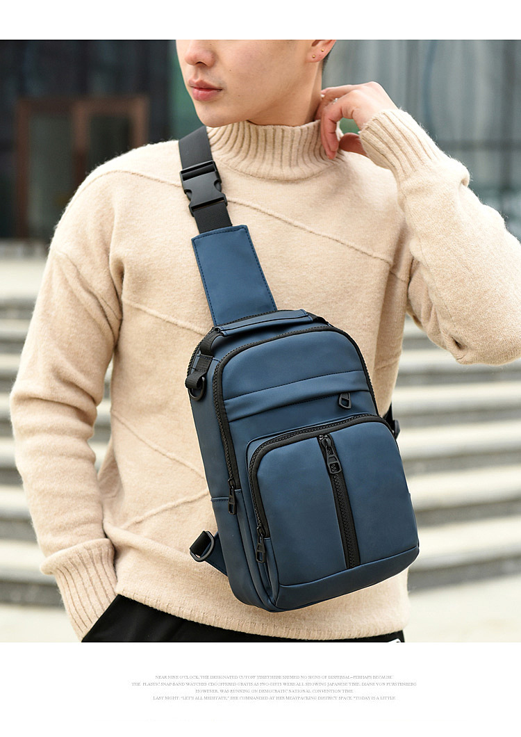 Wholesale New Men's Business Messenger Bag Casual Fashion Travel Chest Bag display picture 1