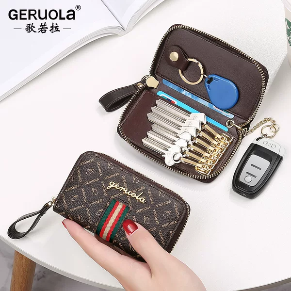 Guangzhou Geruola Leather Key Bag Women's 2025 New Storage Key Bag Compact Home Key Cover Car Key