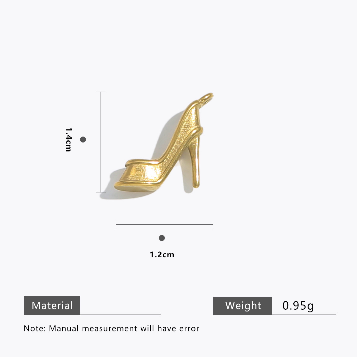 6g Weight Pendant Jewelry Making Type Charms Classification 5 PCS/Package Quantity 304 Stainless Steel Material Boots Pattern All Seasons Season Plating Design Retro, Classic Style Style 5 PCS/Package 304 Stainless Steel Boots Pendant Charms 25