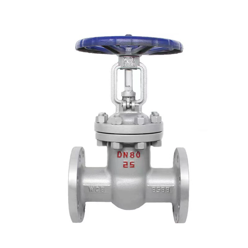 Задвижка стальная литая Z41H-16C для паропроводов, химической промышленности, из углеродистой стали, с выступающим шпинделем, ручная, фланцевая, DN100