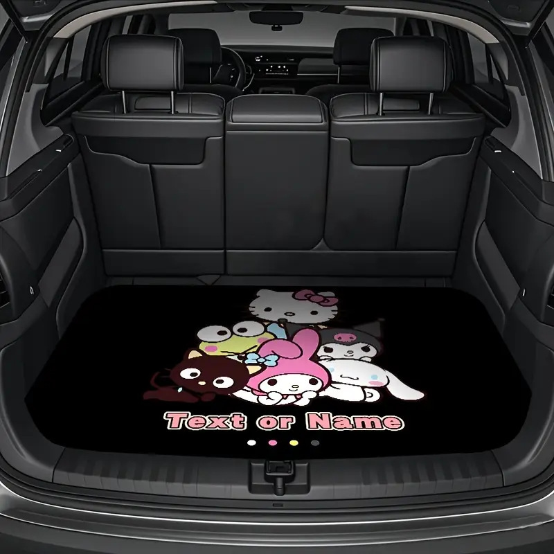 Cross-Border Amazon Temu Hot-Selling Cartoon Crystal Velvet Floor Mats for Car Trunks, Dirt-Resistant, Wear-Resistant, Dust-Proof Mats Wholesale