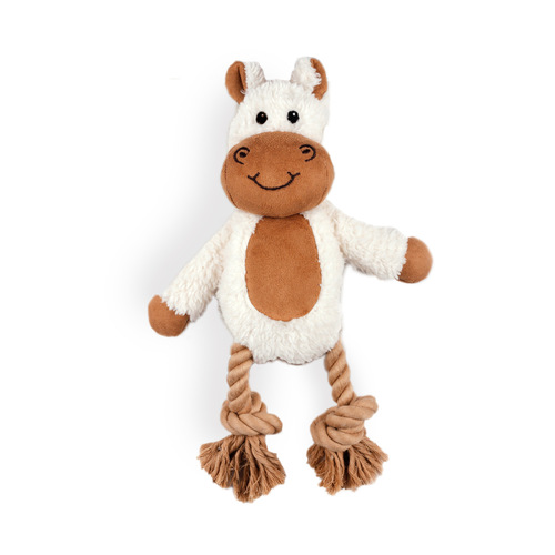 AFP Grinding Yorkshire Terrier Teddy Cute Play Toy Rope Knot Sound Dog Toy Puppy Companion Grinding Stick