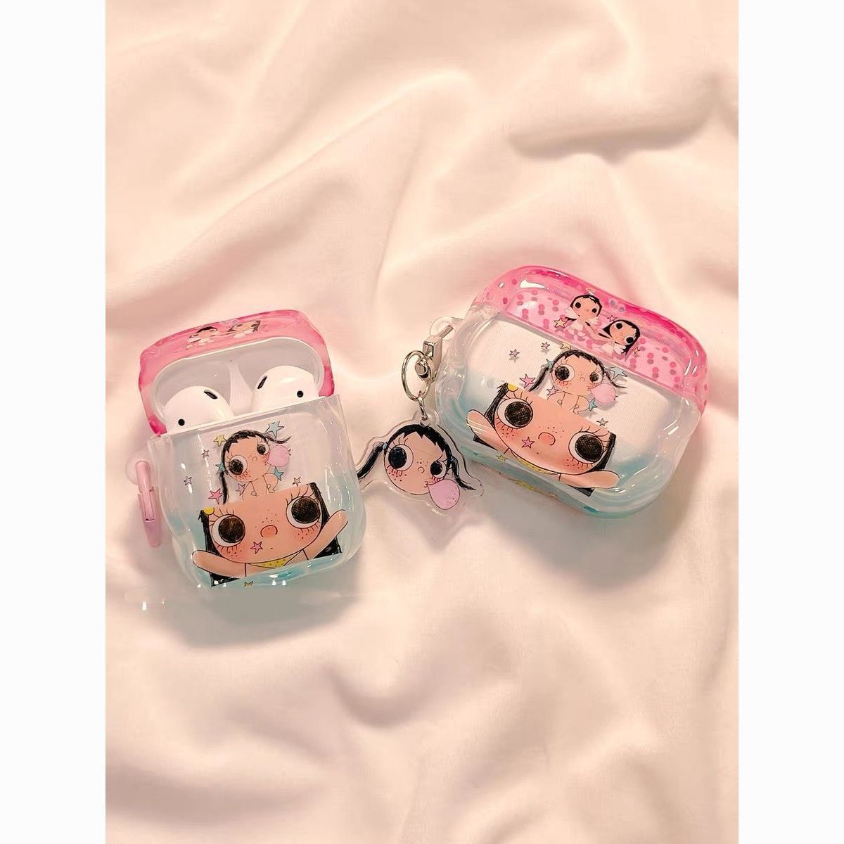 Ins burbujas infladas ilustraciones de jade para airpods4 / 5 generación de cubierta de Apple Bluetooth pro2 / 3 auriculares5 image 4