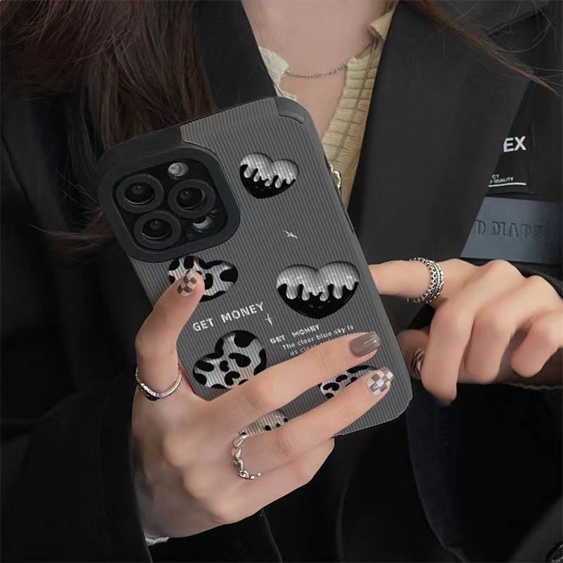 Cute Protective Phone Case For Samsung A71 A53 A32 Cream Heart Design_voghion.com