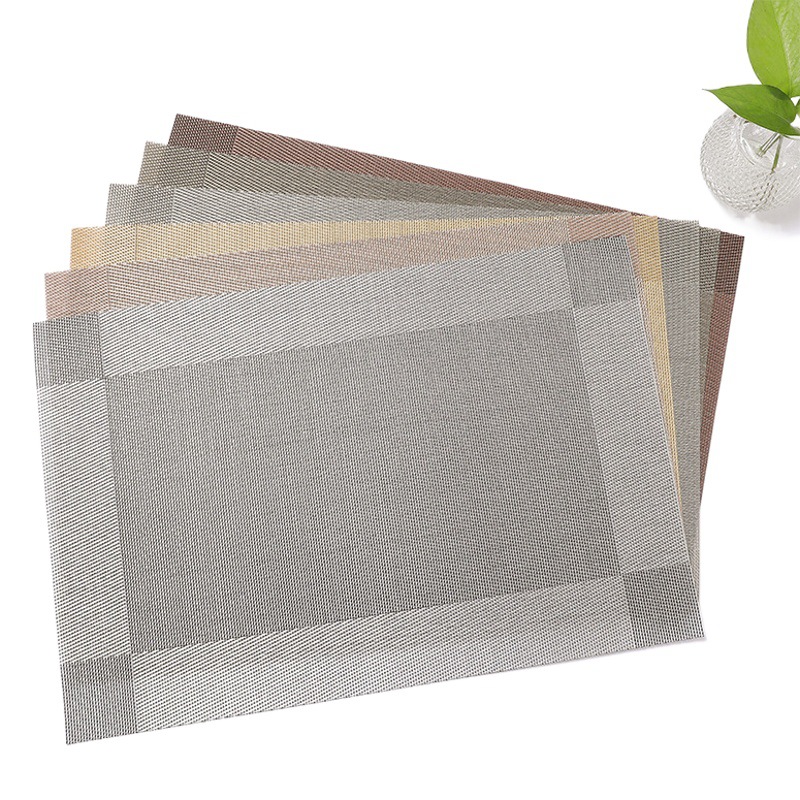 Mantel individual de marco único tejido fácil de limpiar tapete de aislamiento térmico europeo posavasos tapete de mesa Teslin tapete de PVC para el hogar del hotel