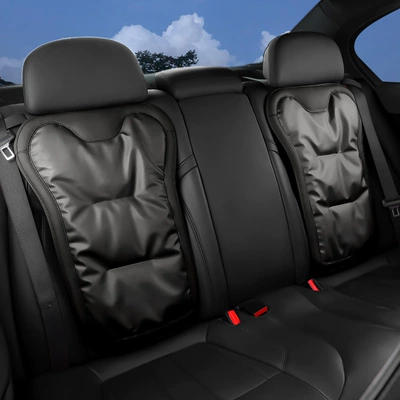 Seat cushion, seat cover, leather winter single-piece Mercedes-Benz BMW - classic-black-2-seat-backs-mercedes-benz-car-logo