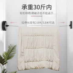 悅本家陽台壁掛晾衣繩 隱形晾衣神器 黑色收縮尼龍掛衣繩廠家批發