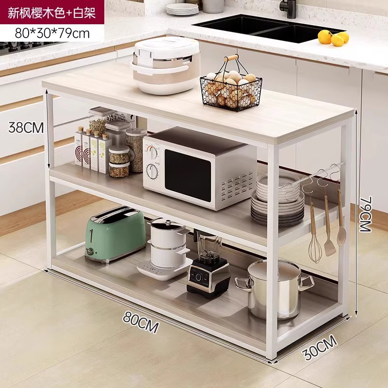 Estante de cocina mesa de corte multifuncional multicapa de piso a techo, horno microondas, almacenamiento, suministros de cocina, estante de almacenamiento para el hogar