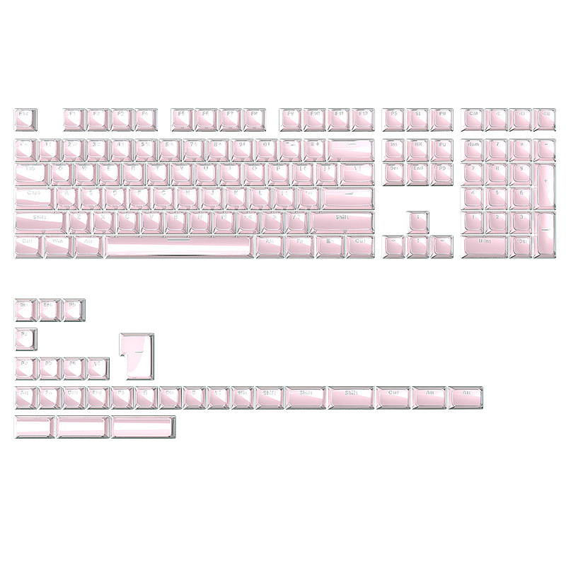 クロスボーダー在庫卸売アマゾンゼリーパウダーキーキャップ0EM高さ小型フルセット136キーPC透明磁気軸キーボード|undefined