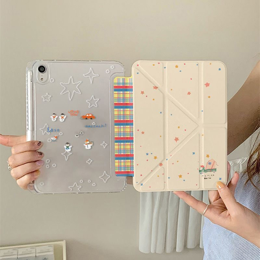 Casual Star Y Foldableing Tablet Protective Case Suitable for iPad Pro 11 Acrylic iPad Pro 13 Generation