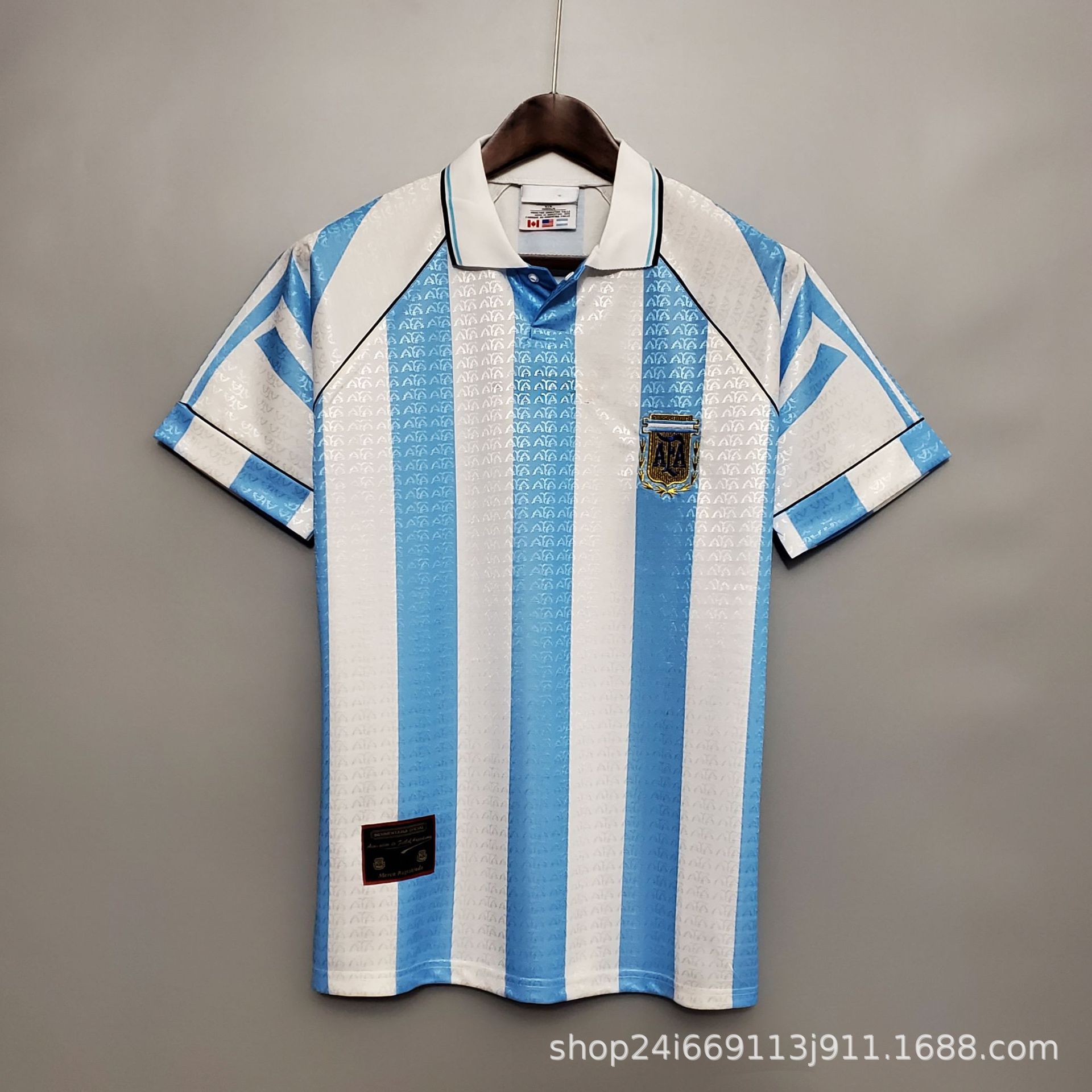 Camiseta de fútbol tailandesa retro Selección nacional Brasil Francia Argentina Portugal Camiseta de manga corta al por mayor Número de impresión