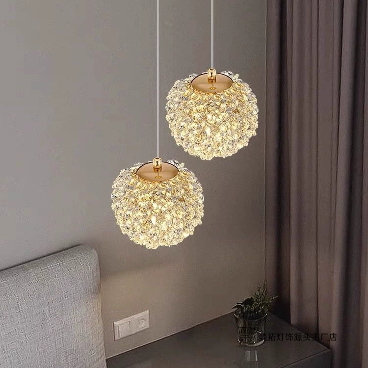 Полноспенктрная прикроватная хрустальная люстра в современном стиле, роскошная, романтичная, для прихожей или бара, простая, креативная люстра в форме личи.