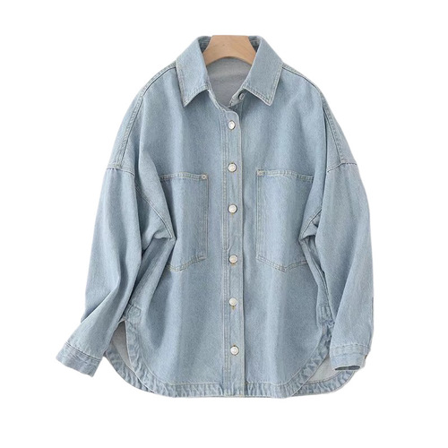 Autumn European and American Women's Urban Casual Washed Denim Jacket Outerwear w015 21