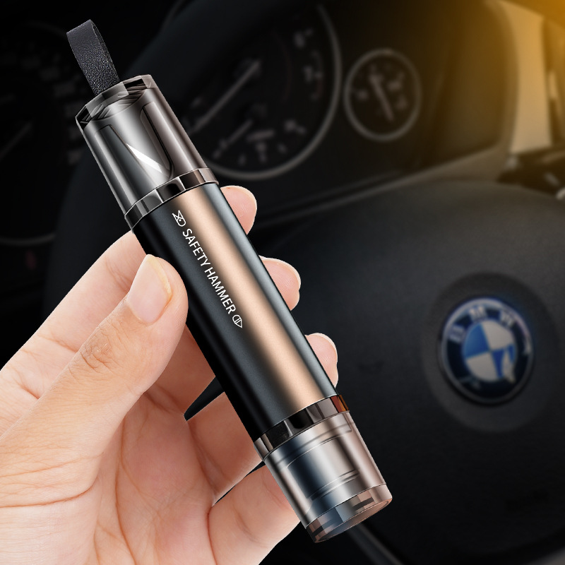 Car window breaker, safety hammer, car-mounted rescue vehicle, broken glass escape vehicle, multifunctional one-second window breaking