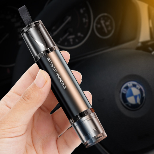 Car window breaker, safety hammer, car-mounted rescue vehicle, broken glass escape vehicle, multifunctional one-second window breaking