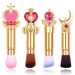 Midi Fox Sailor Moon Metal Makeup Brush Telescopic Portable Contour Brush Anime Peripheral Gift