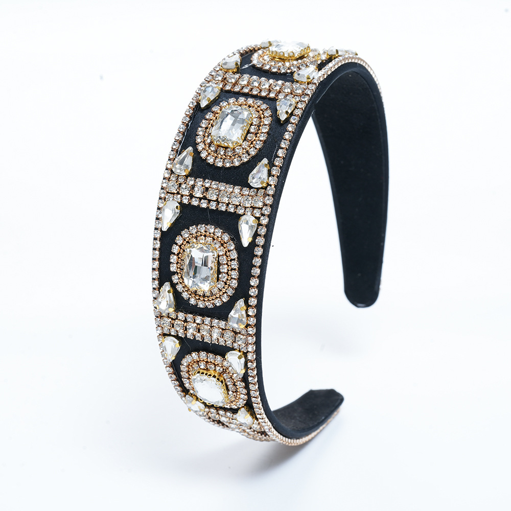 Estilo Barroco Mujeres Color Sólido Diamante De Imitación Banda Para El Cabello display picture 7