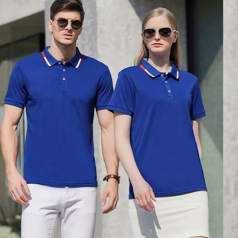 Рубашка поло лацкан комбинезон с коротким рукавом вышивка летняя рабочая одежда футболка корпоративная культура рекламная рубашка логотип