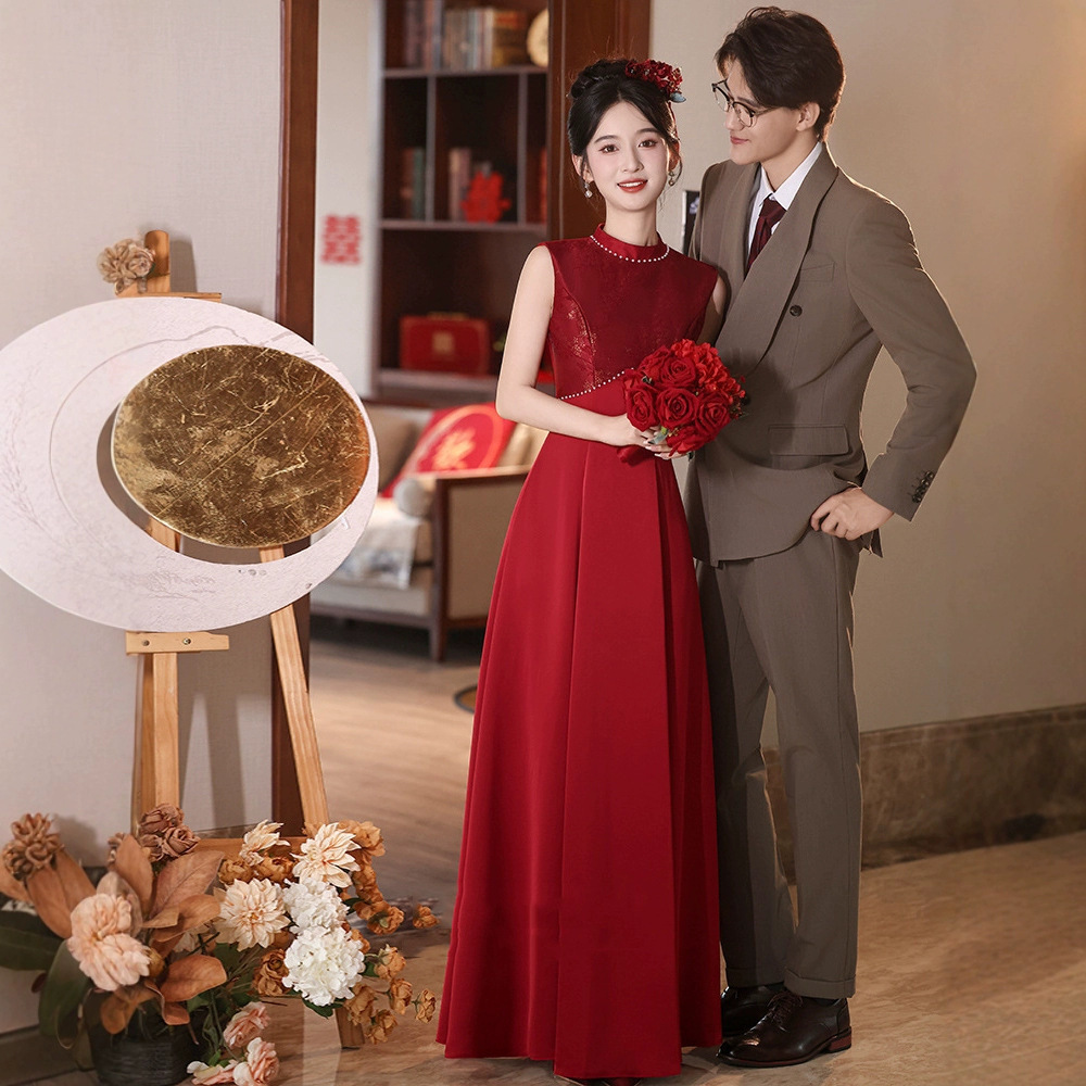 Bridal Toast Dress 2026 New Style New Chinese Banquet Wedding Engagement Dress for Women, High-End, Elegant and Appropriate