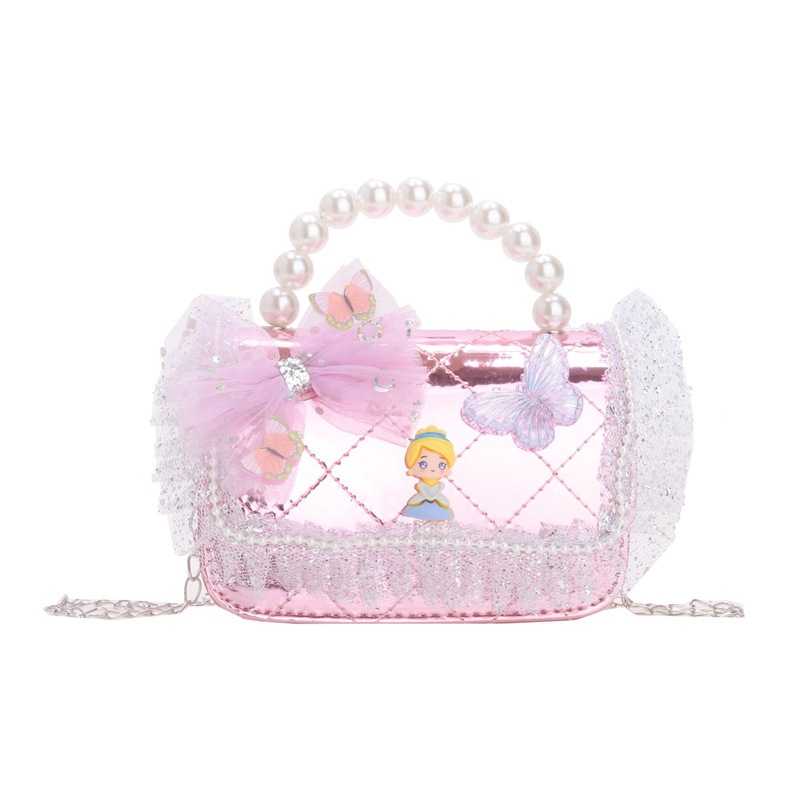 Longo Grace arco bolso de hombro de niñas cambio bolso de mochila de moda bolso infantil nuevo bolso de perlas de niñas
