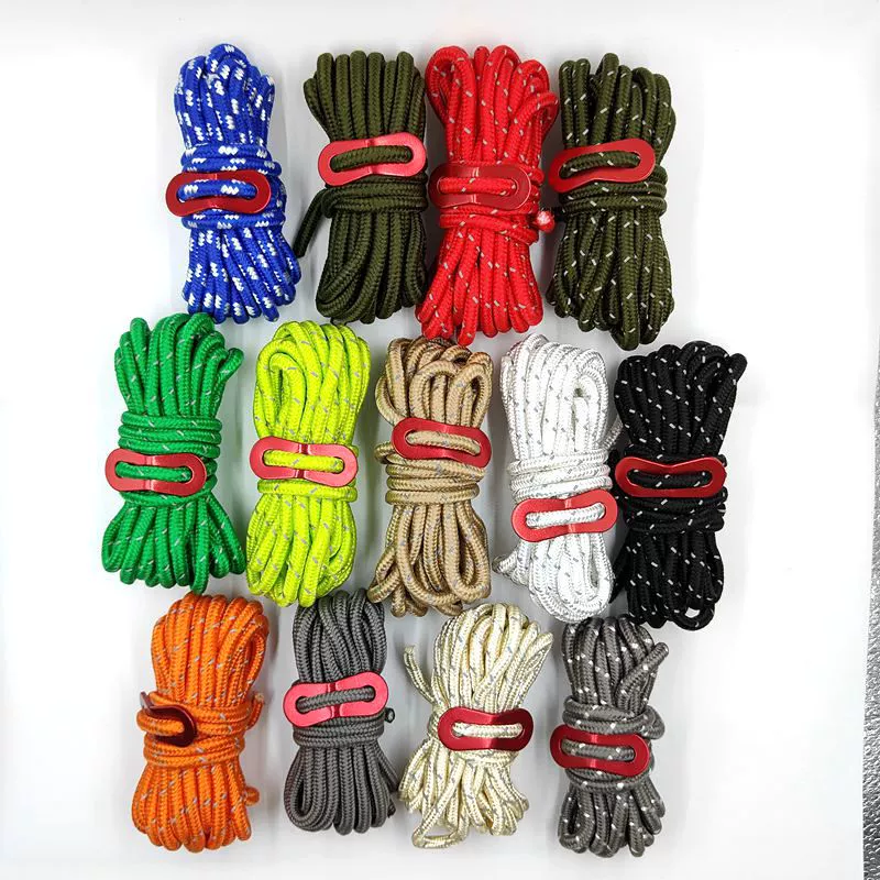 5 мм навес ветрозащитная веревка 4 метра длина палатка веревка земля гвоздь глаза ветер веревка Пряжка Ночная Светоотражающая веревка для белья оптом