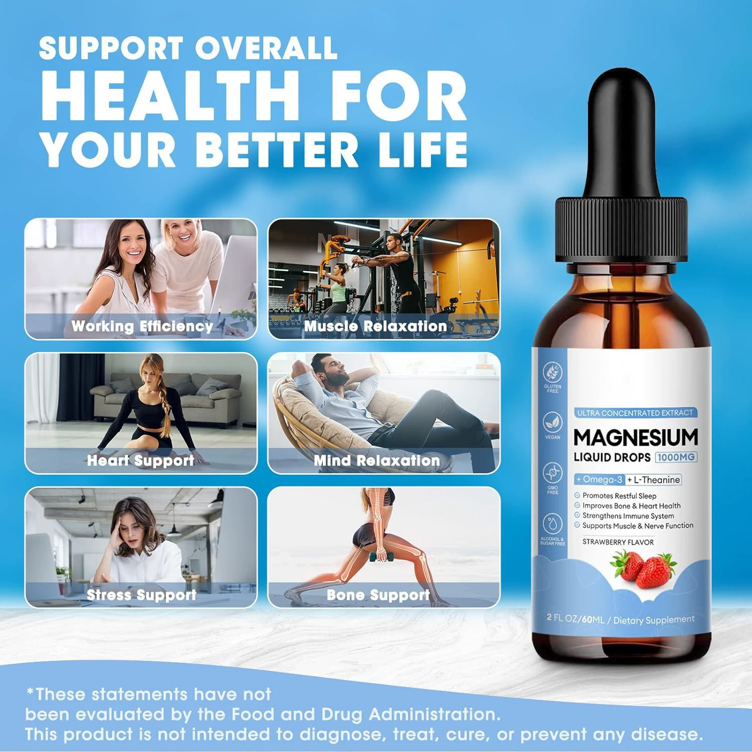 Трансграничная поставка жидких капель глицинат магния. Капли глицинат магния, источник 0E M.