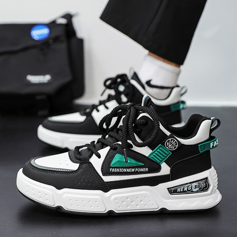 Zapatos de hombre de alto impacto 2026 nuevos zapatos de skate casuales de invierno de suela gruesa tendencia versátil antideslizante zapatos deportivos de baloncesto de hombre