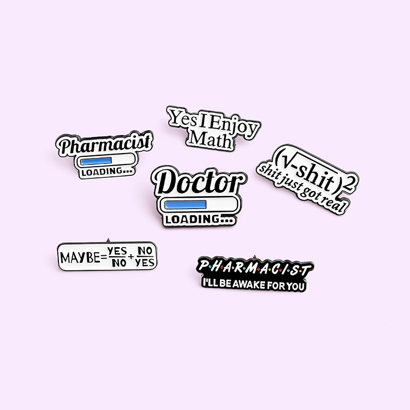10g Weight Brooches Classification Casual, School, Daily Occasion Alloy Material Letter Pattern All Seasons Season Unisex Gender Stoving Varnish Design Preppy Style Style Preppy Style Pin Letter Alloy Stoving Varnish Unisex Brooches 12