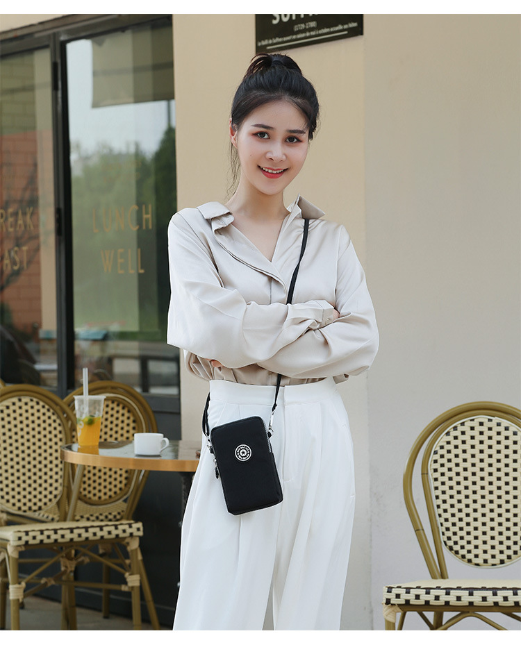 Oxford Cloth Material Women's Backpack Backpack Solid Color Pattern Women's All Seasons Oxford Cloth Fashion Phone Wallet