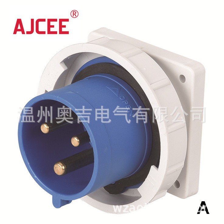 工业插头 器具暗装插头 防护等级IP67 AJ-6232 32A防水工业用