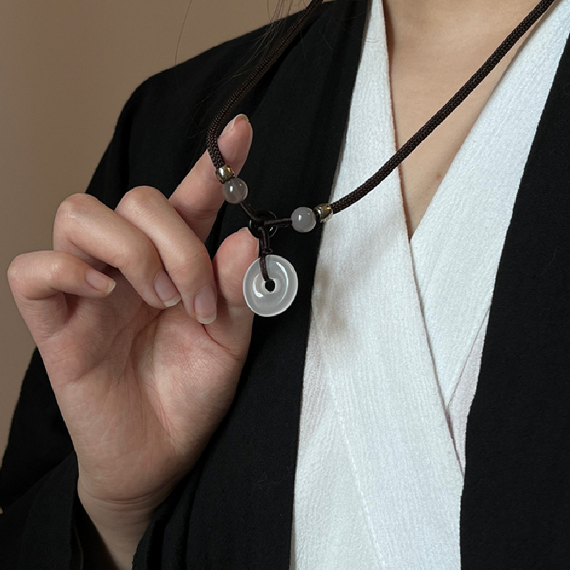 2304229 (1) 新中式平安扣项链2023年新款高级设