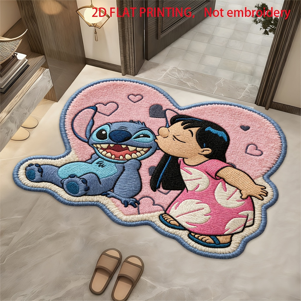 Transfronterizo Amazon adorable dibujos animados Steele, alfombra de cachemir espesa, alfombra resistente a la suciedad y fácil de cuidar