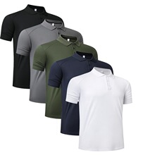 S 76404 Henry Collar Two Button Polo Shirt �����������