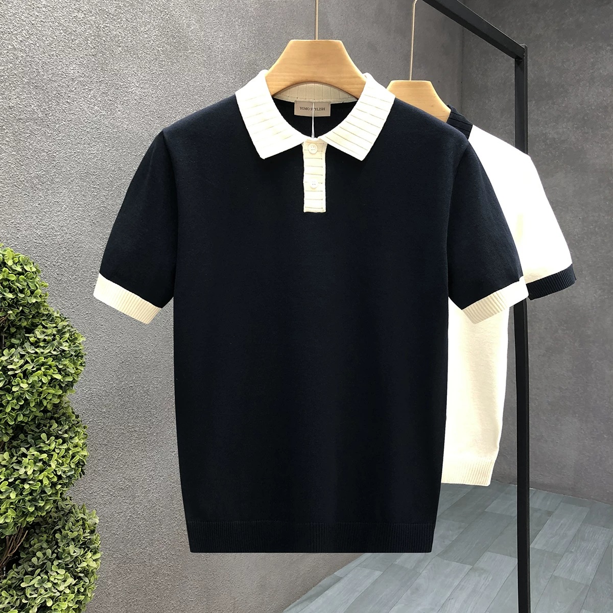 Polo camiseta de punto camiseta de manga corta camiseta de hombre paulo collar viejo viento de negocios de verano fábrica transfronteriza al por mayor