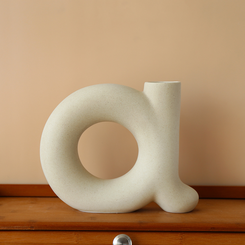 베이지(문자 알파 꽃병)