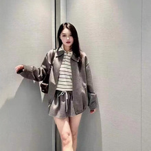南油女装Miu2025秋学院风羊毛呢外套女松紧腰辣妹短半裙时尚套装