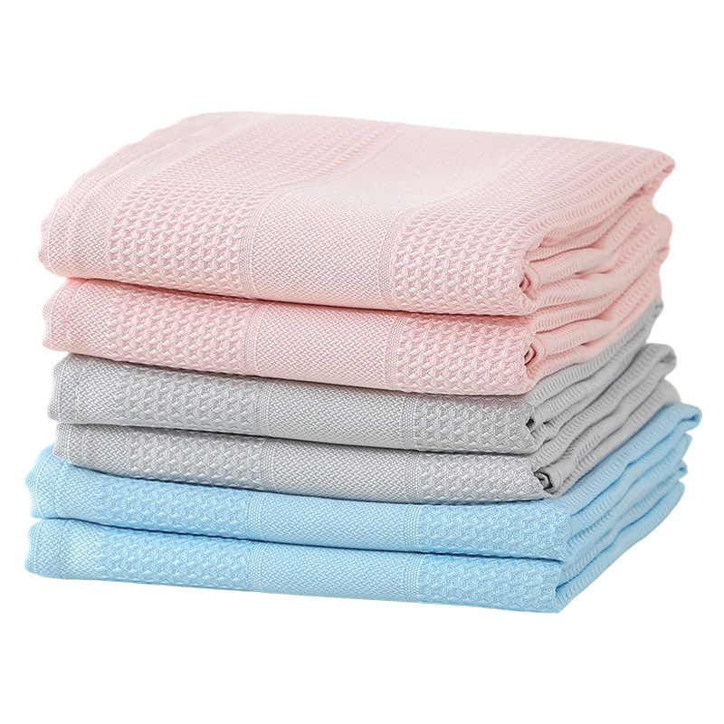 Waffle Kitchen Cloth Set, Floor Cleaning Towel, Glass Cleaning, Non-Marking, Absorbent, Lint-Free, Pure Cotton