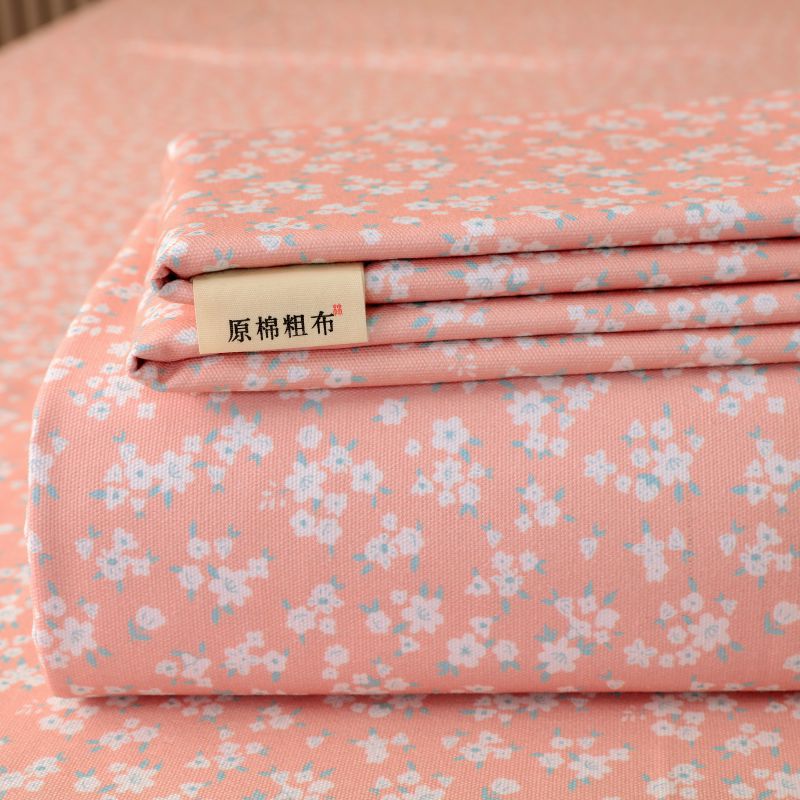 Sábana de tela gruesa vieja de algodón puro pieza individual 100 algodón engrosamiento lino dormitorio pieza individual traje de tres piezas Four Seasons Universal New