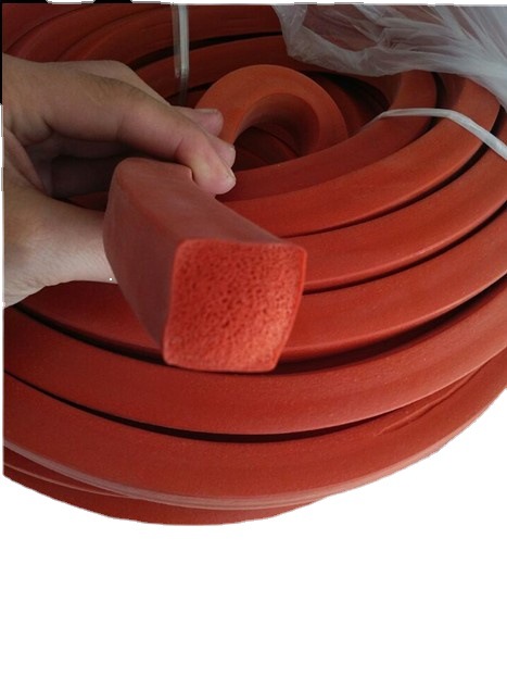 耐高温硅胶发泡方条圆条白色红色，垫条海绵条，设备密封异型条，