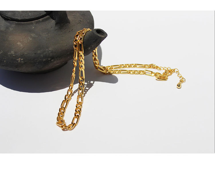 Brass Fashion Simple Stacked With Snake Bone Chain Necklace Wholesale display picture 4