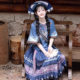 March 3 ethnic style female girl embroidery north and south dynasties big sleeve exotic style slanting lapel big sleeve half sleeve suit