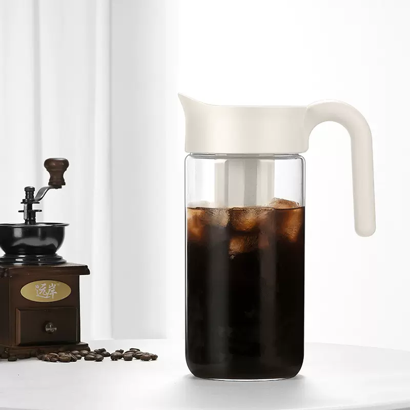 咖啡用具咖啡冷萃壶手冲冷泡壶家用分享壶果汁茶尼龙过滤玻璃壶