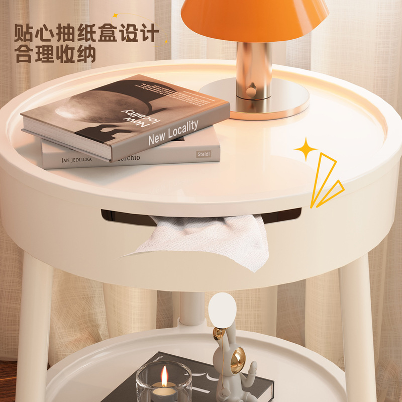 TEMU希音亚马逊代发跨境新款边几创意奶油风桌几可移动客厅床头柜|undefined