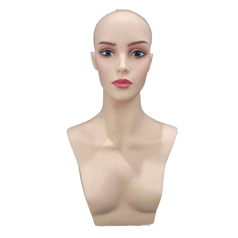 新商品欧米の白人の半身のかつらはモデルの肩の道具のモデルの頭を展示します。|undefined
