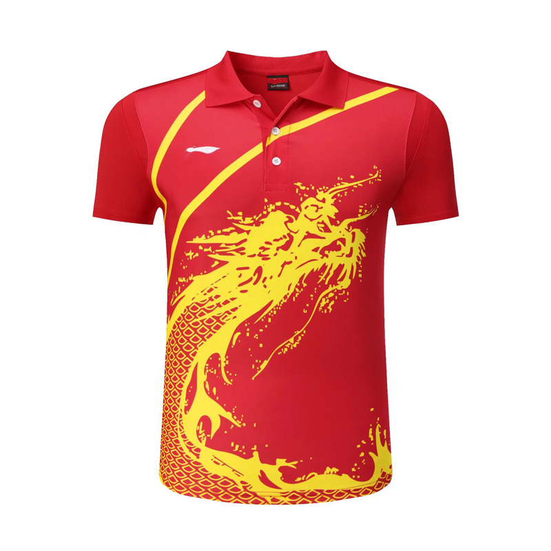 Ropa de ping-pong, ropa de tenis de mangas cortas, ropa de entrenamiento para hombres y mujeres, ropa de juego de absorción de sudor de secado rápido, impresión de bádminton infantil image 3
