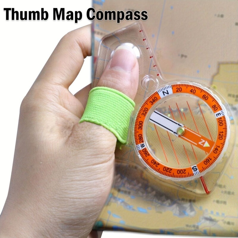 High-precision handheld thumb-oriented compass for cross-country navigation, portable finger compass with strong magnet, suitable for competitions and students