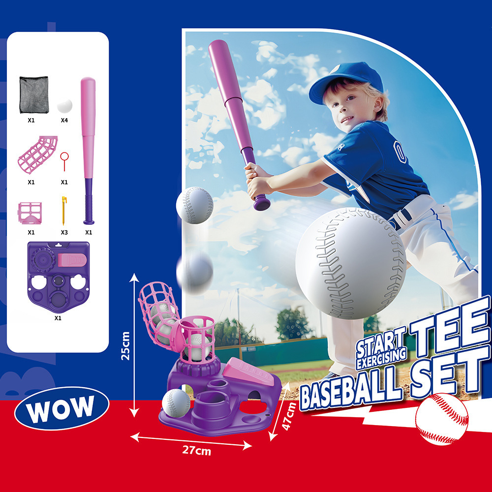 Lanzador automático de pelotas para entrenamiento de béisbol infantil transfronterizo, máquina de pelotas para deportes al aire libre, juguetes deportivos, equipo deportivo.